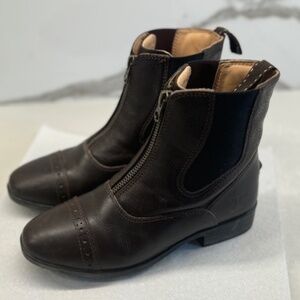 Riding Sport Kids' Brown Leather Paddock Boots - Size 2 - Like New